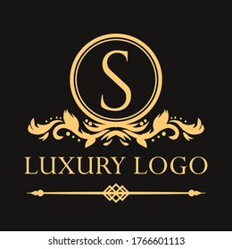 Luxury logo. Premium elegant initial letter design template for restaurant, hotel, boutique, cafe, Hotel, Heraldic, Jewelry, Fashion and other business