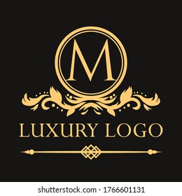 Luxury logo. Premium elegant initial letter design template for restaurant, hotel, boutique, cafe, Hotel, Heraldic, Jewelry, Fashion and other business