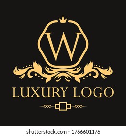 Logo de lujo. Plantilla de diseño de carta inicial de primera calidad para restaurante, hotel, boutique, café, Hotel, Heraldic, Joyería, Moda y otros negocios