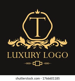 Luxus-Logo. Erstklassige elegante Briefvorlage für Restaurant, Hotel, Boutique, Café, Hotel, Heraldic, Schmuck, Mode und anderes Business