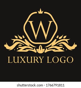 Luxury logo. Premium elegant initial letter design template for restaurant, hotel, boutique, cafe, Hotel, Heraldic, Jewelry, Fashion and other business