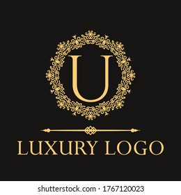 Logo de lujo. Plantilla de diseño de carta inicial de primera calidad para restaurante, hotel, boutique, café, Hotel, Heraldic, Joyería, Moda y otros negocios