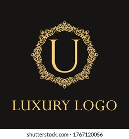 Logo de lujo. Plantilla de diseño de carta inicial de primera calidad para restaurante, hotel, boutique, café, Hotel, Heraldic, Joyería, Moda y otros negocios