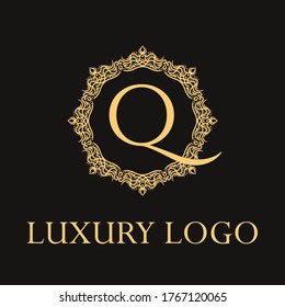 Luxury logo. Premium elegant initial letter design template for restaurant, hotel, boutique, cafe, Hotel, Heraldic, Jewelry, Fashion and other business