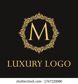 Luxury logo. Premium elegant initial letter design template for restaurant, hotel, boutique, cafe, Hotel, Heraldic, Jewelry, Fashion and other business