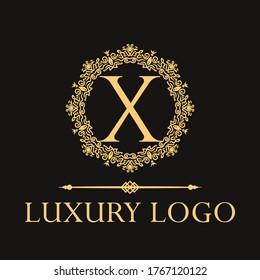 Logo de lujo. Plantilla de diseño de carta inicial de primera calidad para restaurante, hotel, boutique, café, Hotel, Heraldic, Joyería, Moda y otros negocios