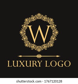 Logo de lujo. Plantilla de diseño de carta inicial de primera calidad para restaurante, hotel, boutique, café, Hotel, Heraldic, Joyería, Moda y otros negocios