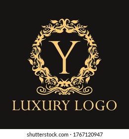 Logo de lujo. Plantilla de diseño de carta inicial de primera calidad para restaurante, hotel, boutique, café, Hotel, Heraldic, Joyería, Moda y otros negocios