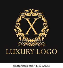 Logo de lujo. Plantilla de diseño de carta inicial de primera calidad para restaurante, hotel, boutique, café, Hotel, Heraldic, Joyería, Moda y otros negocios