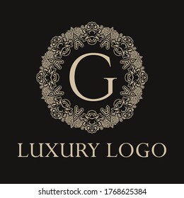 Luxury logo. Premium elegant initial letter design template for restaurant, hotel, boutique, cafe, Hotel, Heraldic, Jewelry, Fashion and other business