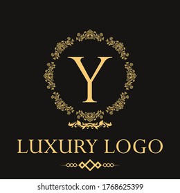 Luxury logo. Premium elegant initial letter design template for restaurant, hotel, boutique, cafe, Hotel, Heraldic, Jewelry, Fashion and other business