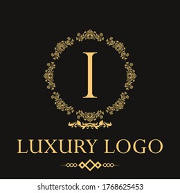 Luxury logo. Premium elegant initial letter design template for restaurant, hotel, boutique, cafe, Hotel, Heraldic, Jewelry, Fashion and other business