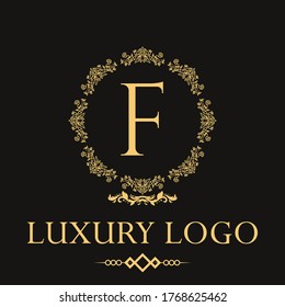 Luxury logo. Premium elegant initial letter design template for restaurant, hotel, boutique, cafe, Hotel, Heraldic, Jewelry, Fashion and other business