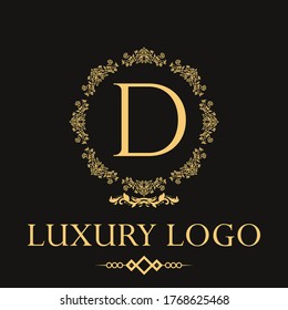 Logo de lujo. Plantilla de diseño de carta inicial de primera calidad para restaurante, hotel, boutique, café, Hotel, Heraldic, Joyería, Moda y otros negocios