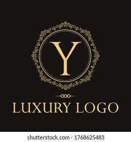 Luxury logo. Premium elegant initial letter design template for restaurant, hotel, boutique, cafe, Hotel, Heraldic, Jewelry, Fashion and other business
