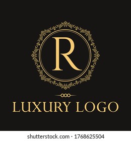 Logo de lujo. Plantilla de diseño de carta inicial de primera calidad para restaurante, hotel, boutique, café, Hotel, Heraldic, Joyería, Moda y otros negocios