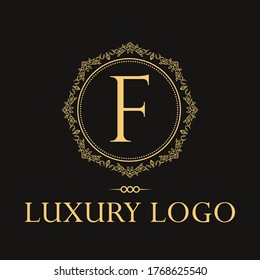 Luxury logo. Premium elegant initial letter design template for restaurant, hotel, boutique, cafe, Hotel, Heraldic, Jewelry, Fashion and other business