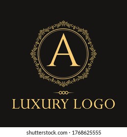 Luxury logo. Premium elegant initial letter design template for restaurant, hotel, boutique, cafe, Hotel, Heraldic, Jewelry, Fashion and other business