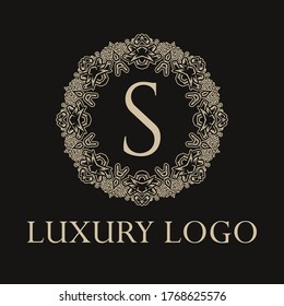 Luxury logo. Premium elegant initial letter design template for restaurant, hotel, boutique, cafe, Hotel, Heraldic, Jewelry, Fashion and other business