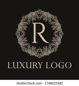 Luxury logo. Premium elegant initial letter design template for restaurant, hotel, boutique, cafe, Hotel, Heraldic, Jewelry, Fashion and other business