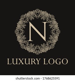 Luxury logo. Premium elegant initial letter design template for restaurant, hotel, boutique, cafe, Hotel, Heraldic, Jewelry, Fashion and other business