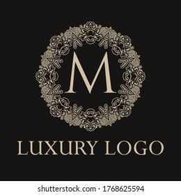 Luxury logo. Premium elegant initial letter design template for restaurant, hotel, boutique, cafe, Hotel, Heraldic, Jewelry, Fashion and other business