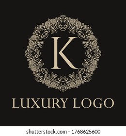Luxus-Logo. Erstklassige elegante Briefvorlage für Restaurant, Hotel, Boutique, Café, Hotel, Heraldic, Schmuck, Mode und anderes Business