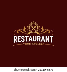 Luxury logo for restaurant food and drink