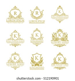 luxury logo set