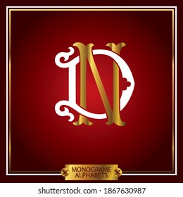Luxury Logo set with Flourishes Calligraphic Monogram design for Premium brand identity. Gold and white Letter with Graceful Royal Style.
Calligraphic Beautiful Logo. Vintage Drawn Emblem	