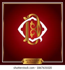 Luxury Logo set with Flourishes Calligraphic Monogram design for Premium brand identity. Gold and white Letter with Graceful Royal Style.
Calligraphic Beautiful Logo. Vintage Drawn Emblem	