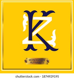 Luxury Logo set with Flourishes Calligraphic Monogram design for Premium brand identity. black and white Letter on yellow
background Royal Calligraphic Beautiful Logo. Vintage Drawn Emblem
