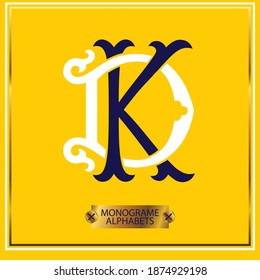 Luxury Logo set with Flourishes Calligraphic Monogram design for Premium brand identity. black and white Letter on yellow
background Royal Calligraphic Beautiful Logo. Vintage Drawn Emblem