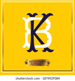 Luxury Logo set with Flourishes Calligraphic Monogram design for Premium brand identity. black and white Letter on yellow
background Royal Calligraphic Beautiful Logo. Vintage Drawn Emblem