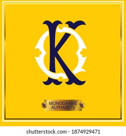 Luxury Logo set with Flourishes Calligraphic Monogram design for Premium brand identity. black and white Letter on yellow
background Royal Calligraphic Beautiful Logo. Vintage Drawn Emblem