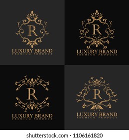 Luxury Logo Set Ornament Flourish Design Stock Vector (Royalty Free ...