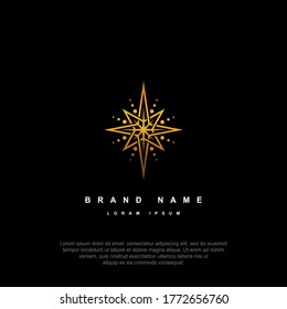 Luxury Logo Star, Fire, Sun Abstract Illustration
