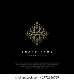 Luxury logo star, fire, sun abstract illustration