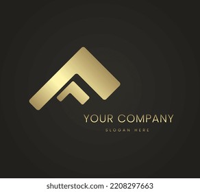 A Luxury Logo style and premium company template, and gold icon with modern premium vector, illustration template