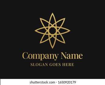 Luxury logo template for brand and company with gradient style.