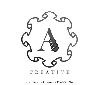 Diseño de una plantilla de logotipo de lujo con una combinación de cuadrados en el alfabeto A, perfecto para el signo de su marca.