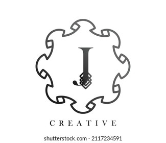 Luxury logo template design with a combination of squares in the alphabet J, perfect for the sign of your brand.