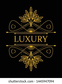 Luxury logo template design vector illustration