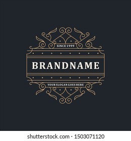 Luxury Logo Template Elegant Ornament for Restaurant, Royalty, Boutique, Cafe, Hotel, Heraldic, Jewelry, Fashion and other vector illustration