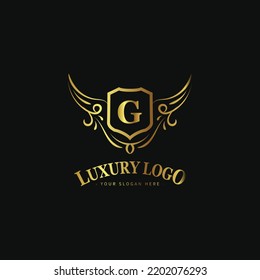 Luxury logo template for fashion boutique, hotel or restaurant branding
