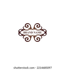 Luxury Logo template flourishes calligraphic elegant ornament lines. identity for Restaurant, Royalty, Boutique, Cafe, Hotel, Heraldic, Jewelry, Fashion and other vector illustration 