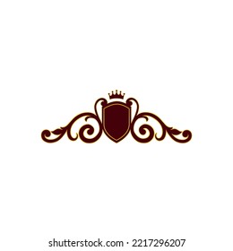 Luxury Logo template flourishes calligraphic elegant ornament lines. identity for Restaurant, Royalty, Boutique, Cafe, Hotel, Heraldic, Jewelry, Fashion and other 