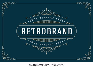 Luxury Logo template flourishes calligraphic elegant ornament lines. Business sign, monogram identity for Restaurant, Boutique, Cafe, Hotel, Heraldic, Jewelry, Fashion and other vector illustration