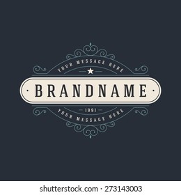 Luxury Logo template flourishes calligraphic elegant ornament lines. Business sign, identity for Restaurant, Royalty, Boutique, Cafe, Hotel, Heraldic, Jewelry, Fashion and other vector illustration