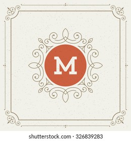 Luxury Logo template flourishes calligraphic elegant ornament lines. Business sign, identity for Restaurant, Royalty, Boutique, Cafe, Hotel, Heraldic, Jewelry, Fashion and other vector illustration